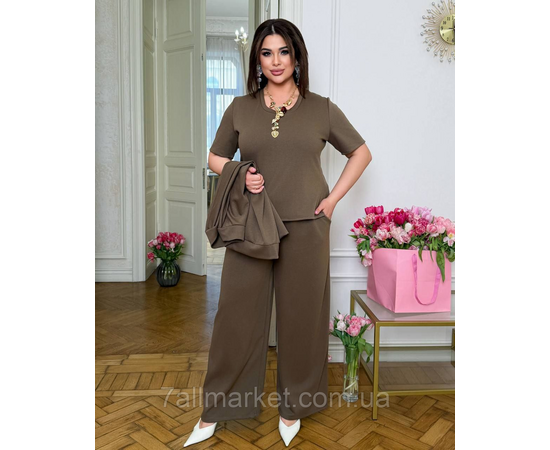 Фотография Костюм тройка женский евро трикотаж размеры 46-60 "LADA" недорого от прямого поставщик, изображение 4