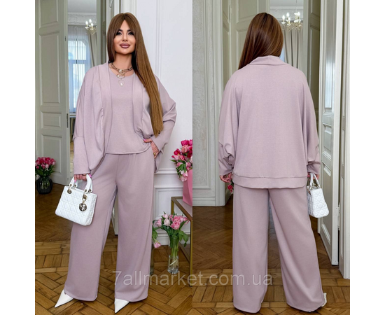 Фотография Костюм тройка женский евро трикотаж размеры 46-60 "LADA" недорого от прямого поставщик, изображение 2