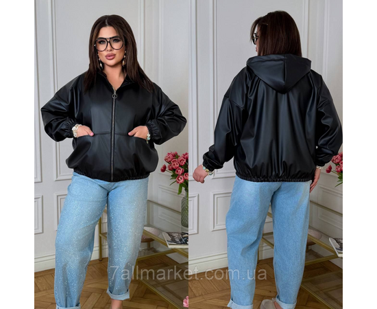 Фотография Куртка женская на молнии эко кожа на подкладке р 46-60  "LADA" недорого от прямого поставщика, изображение 2