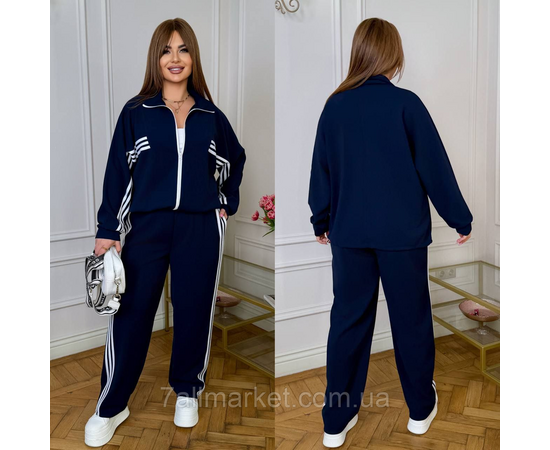 Костюм жіночий спортивний із лампасами креп сафарі (42-60) "LADA" недорогий від прямого постачальника, зображення 2