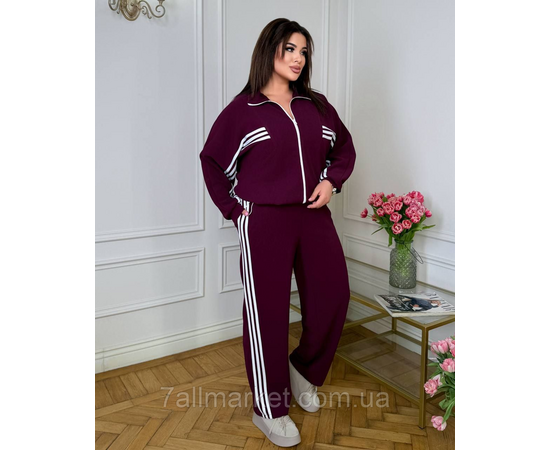 Костюм жіночий спортивний із лампасами креп сафарі (42-60) "LADA" недорогий від прямого постачальника, зображення 4