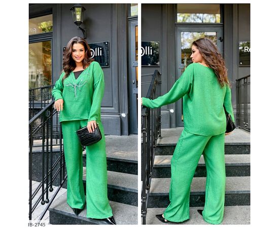 Костюм жіночий напівбатальний лляний р.50-52;54-56;58-60 (4кол.) "VIKA" купити недорого від прямого постачальника, зображення 16