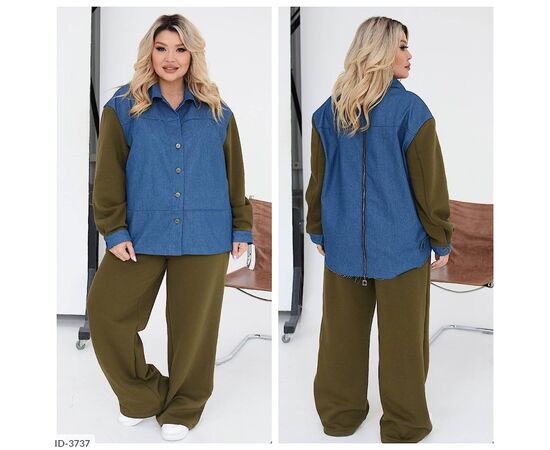 Костюм жіночий двійка штани та сорочка великі розміри р.50-52;54-56;58-60 "VIKA" купити недорого від прямого постачальника, зображення 11