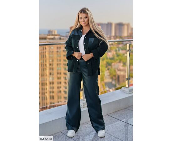 Жіночий прогулянковий костюм зі штанами великі розміри р.50-52;54-56;58-60;62-64 (4кол.) "LETTI" купити недорого від прямого постачальника, зображення 6