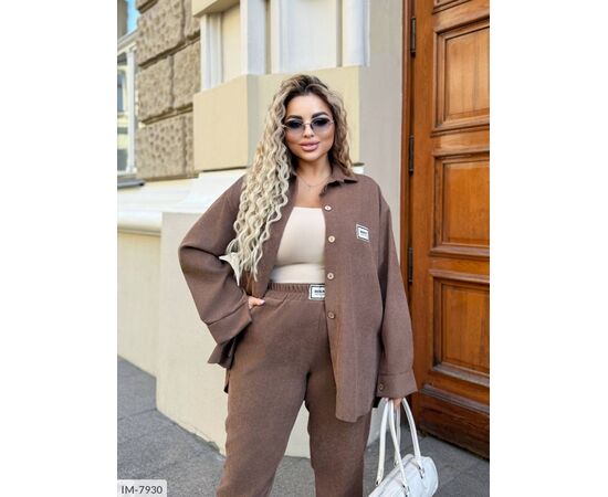 Фотография Костюм женский двойка брюки и рубашка большие размеры р.50-52;54-56;58-60 (6цв) "VIKA" купить недорого от прямого поставщика, изображение 17