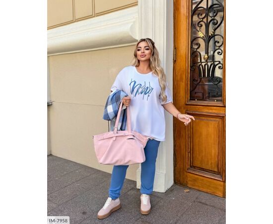 Фотография Женский прогулочный костюм со штанами большие размеры р.48-50;52-54;56-58;60-62 (5цв) "VIKA" купить недорого от прямого поставщика, изображение 9