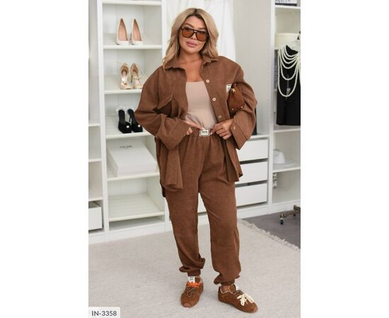 Фотография Костюм женский двойка брюки и рубашка большие размеры р.50-52;54-56;58-60 (6цв) "VIKA" купить недорого от прямого поставщика, изображение 44