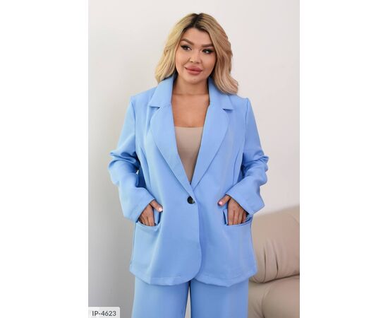 Фотография Костюм женский двойка штаны и пиджак большие размеры р.50-52;54-56;58-60 (3цв) "VIKA" купить недорого от прямого поставщика, изображение 8