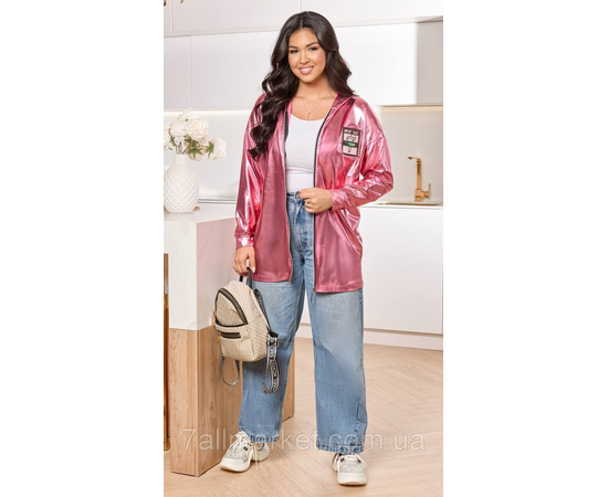 Фотография Ветровка женская кожа лаке р 46-60 "LADA" недорого от прямого поставщика, изображение 2