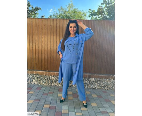 Фотография Костюм-тройка р.46-48;50-52;54-56;58-60;62-64 (5цв) "VLADA" купить недорого от прямого поставщика, изображение 4