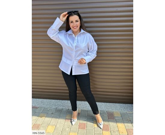 Фотография Женская коттоновая рубашка р.42-54 (4цв) "VLADA" купить недорого от прямого поставщика, изображение 8