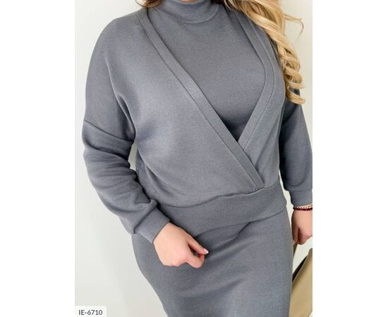 Фотография Женский юбочный костюм большие размеры р.46-48;50-52;54-56;58-60 "VLADA" купить недорого от прямого поставщика, изображение 2