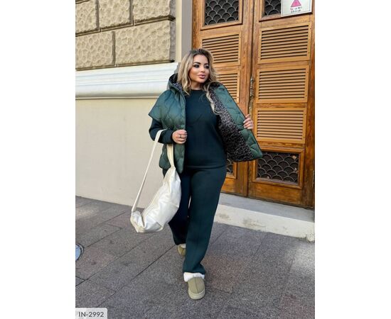 Фотография Женский костюм кофта с брюками на резнике большие размеры р.46-48;50-52;54-56;58-60 (4цв) "VLADA" купить недорого от прямого поставщика, изображение 4