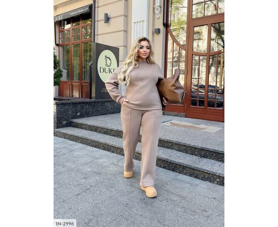 Фотография Женский костюм кофта с брюками на резнике большие размеры р.46-48;50-52;54-56;58-60 (4цв) "VLADA" купить недорого от прямого поставщика, изображение 8