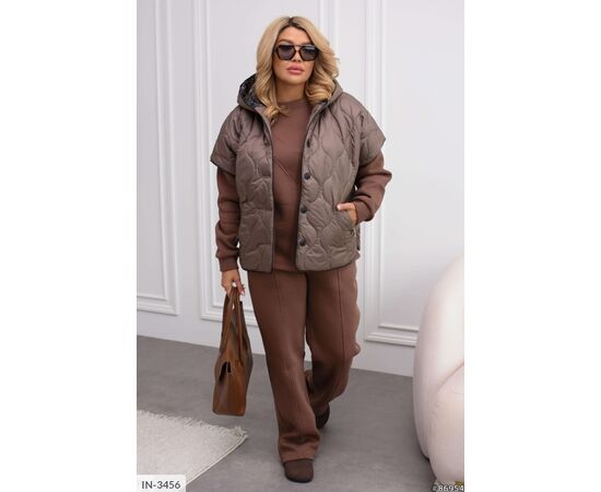 Фотография Женский костюм кофта с брюками на резнике большие размеры р.46-48;50-52;54-56;58-60 (4цв) "VLADA" купить недорого от прямого поставщика, изображение 25