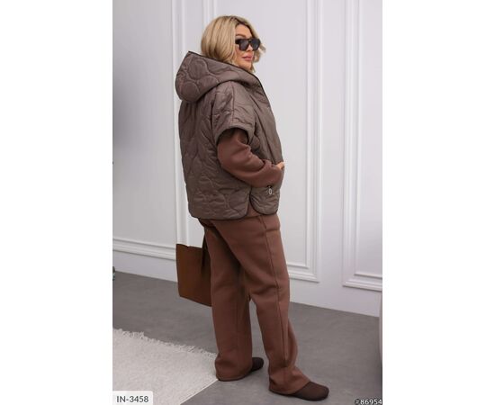 Фотография Женский костюм кофта с брюками на резнике большие размеры р.46-48;50-52;54-56;58-60 (4цв) "VLADA" купить недорого от прямого поставщика, изображение 23