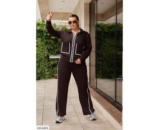 Фотография Костюм брючный женский большие размеры р.50-52;54-56;58-60;62-64 (6цв) "LETTI" купить недорого от прямого поставщика, изображение 2