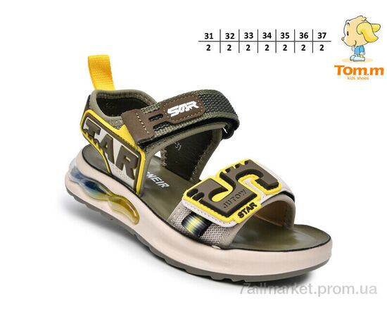 Фотография Сандалии детские летние Лето A2908 (14 пар р.31-37) "TOM.M" недорого оптом от прямого поставщика, изображение 2