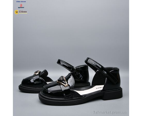 Туфлі дитячі зручні Літо DC603 black (6 пар р.31-36) "Clibee-Doremi" недорого оптом від прямого постачальника, зображення 2