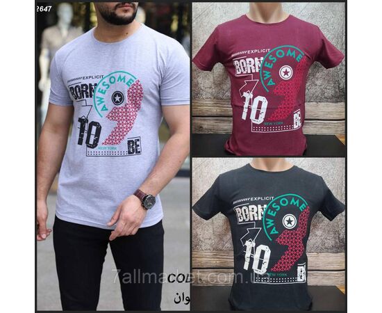 Фотография Футболка мужская с надписями р.S-2XL (8 кв.) "MODY" недорогой опцией от прямого поставщика, изображение 7