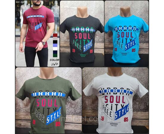 Фотография Футболка мужская с надписями р.S-2XL (5 кв.) "MODY" недорогой опцией от прямого поставщика, изображение 2