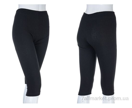 Фотография Бриджи женские Лето Бриджі рубчик чорні батал (3 шт. р.сетка 52-56) "VIOLA" недорого оптом от прямого поставщика, изображение 3