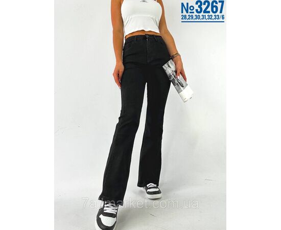 Жіночий чорний кльош розмірний ряд 28,29,30,31,32,33 "PARTNERS" недорого від прямого постачальника, зображення 2