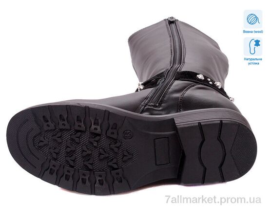 Чоботи дитячі красиві Зима R516558037 BK (6 пар р.33-38) "Weestep" недорого оптом від прямого постачальника, зображення 3