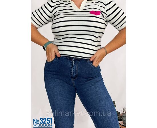 Жіночі сині батальні джинси розмірний ряд 30,31,32,33,34,36 "PARTNERS" недорого від прямого постачальника, зображення 2