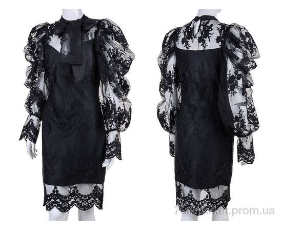 Фотография Платье женское Лето 001 black (4 шт. р.сетка 36-42) "Gelsomino" недорого оптом от прямого поставщика, изображение 3