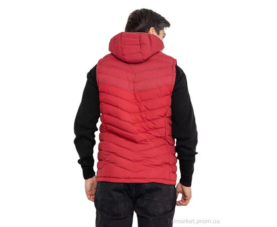 Чоловічий жилет Весна/осінь 777 бордовий (5 шт. р.сіткаS-2XL) "Massmag" недорого оптом від прямого постачальника, зображення 2