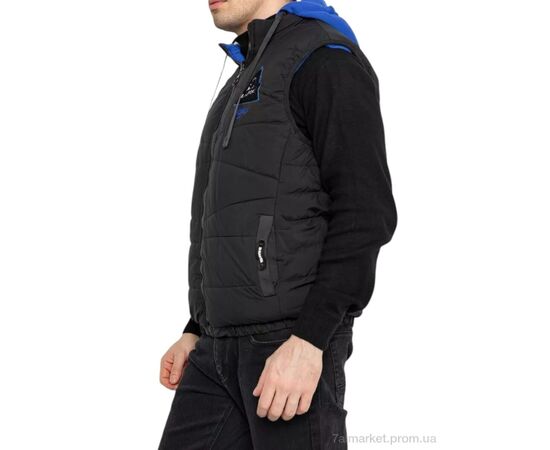 Фотография Мужская жилетка Весна/осень 99002 чорно-синій (5 шт. р.сетка M-3XL) "Massmag" недорого оптом от прямого поставщика, изображение 2