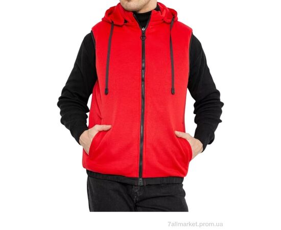 Фотография Мужская жилетка Весна/осень 99002 чорно-червоний (5 шт. р.сетка M-3XL) "Massmag" недорого оптом от прямого поставщика, изображение 4