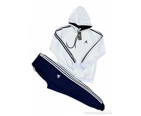 Фотография Спортивный костюм мужской Весна/осень 209 white-navy (5 шт. р.сетка M-3XL) "Verton" недорого оптом от прямого поставщика, изображение 2