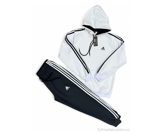 Фотография Спортивный костюм мужской Весна/осень 209 white-black (5 шт. р.сетка M-3XL) "Verton" недорого оптом от прямого поставщика, изображение 2