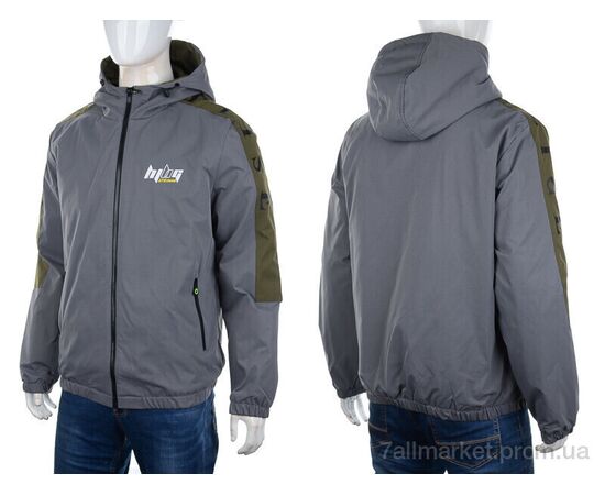 Фотография Куртка мужская Весна/осень 8877 grey (5 шт. р.сетка 48-56) "M7" недорого оптом от прямого поставщика, изображение 3