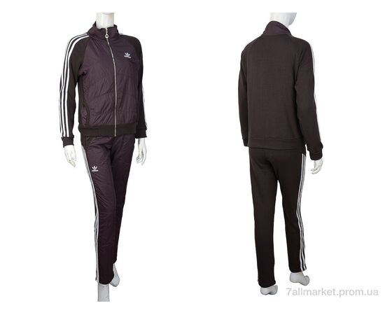 Фотография Спортивный костюм женский Весна/осень Ж433 (04272) brown флис (4 шт. р.сетка 40-46) "Obuvok" недорого оптом от прямого поставщика, изображение 4