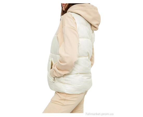 Фотография Жилетка женская Весна/осень 7011 молочний (5 шт. р.сетка L-4XL) "Massmag" недорого оптом от прямого поставщика, изображение 3