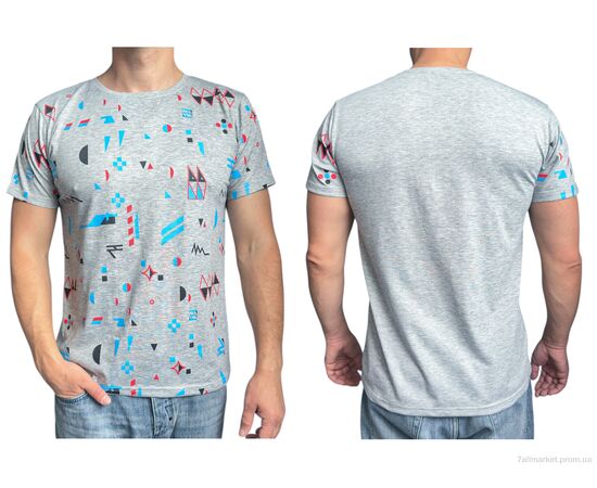 Фотография Футболка мужская Лето N01A mix (5 шт. р.сетка 46-54) "4sezona" недорого оптом от прямого поставщика, изображение 2