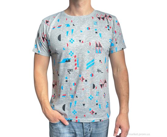 Фотография Футболка мужская Лето N01A mix (5 шт. р.сетка 46-54) "4sezona" недорого оптом от прямого поставщика, изображение 3