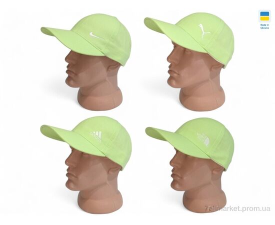 Кепка для чоловіків Літо 0001 зелений (4 шт. р.сітка56-60) "Mabi" недорого оптом від прямого постачальника, зображення 2