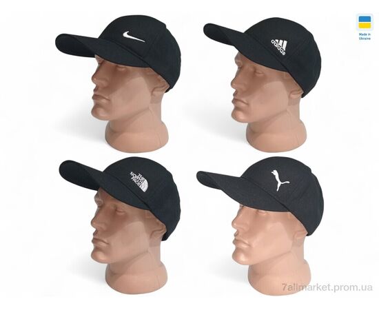 Кепка для чоловіків Літо 0001 чорний (4 шт. р.сітка56-60) "Mabi" недорого оптом від прямого постачальника, зображення 2