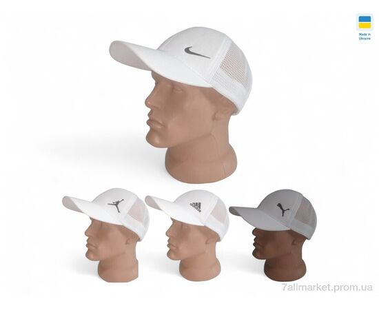 Фотография Кепка для мужчин Лето 0038 білий (5 шт. р.сетка 56-62) "Mabi" недорого оптом от прямого поставщика, изображение 2