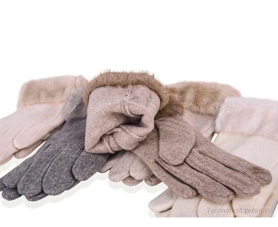 Фотография Перчатки женские Зима D1 mix (10 шт. р.сетка 6,5-8,5) "KUINH" недорого оптом от прямого поставщика, изображение 2