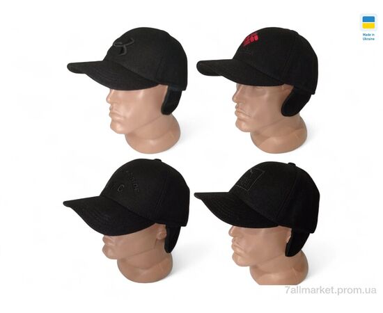 Фотография Кепка для мужчин Зима 0448 mix (4 шт. р.сетка M-XL) "Mabi" недорого оптом от прямого поставщика, изображение 2