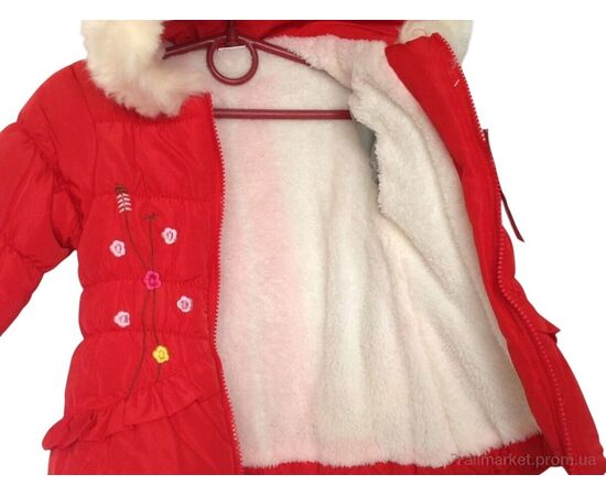 Фотография Куртка детская Зима K164 червоний (3 шт. р.сетка 1-3) "Kids-modnik" недорого оптом от прямого поставщика, изображение 2