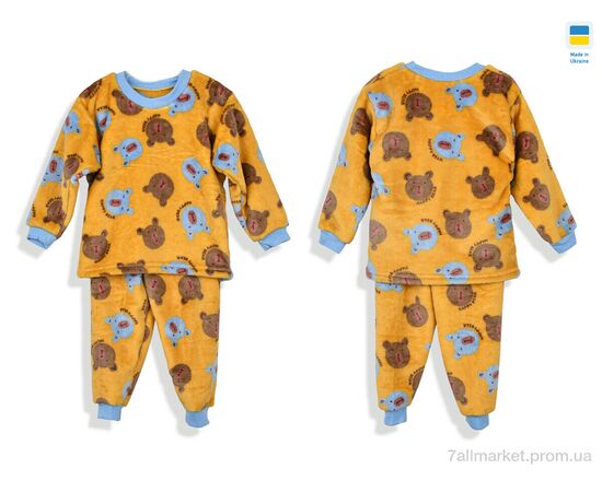 Дитяча піжама Зима 199262 жовтий (5 шт. р.сітка92-122) "Kir15" недорого оптом від прямого постачальника, зображення 3