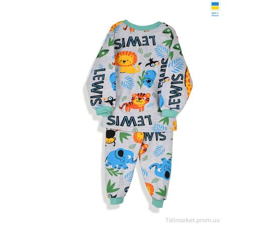 Дитяча піжама Зима 195284 сірий (5 шт. р.сітка98-128) "Kir15" недорого оптом від прямого постачальника, зображення 2