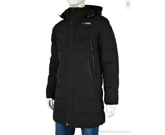 Куртка чоловіча Зима A22 black (5 шт. р.сітка48-56) "Jackets" недорого оптом від прямого постачальника, зображення 2