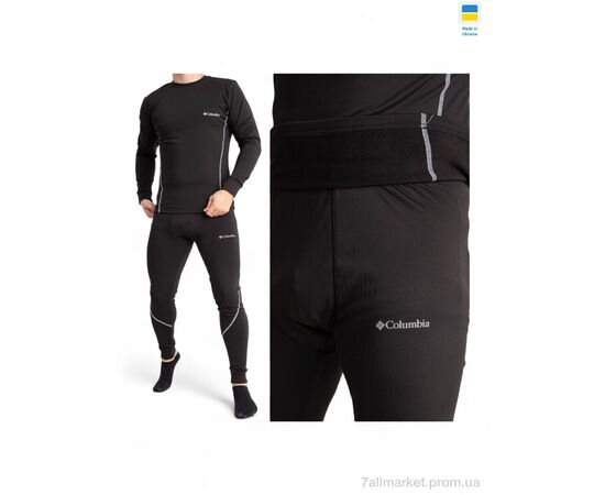 Фотография Термобельё мужское Зима Чоловіча термо білизна  чорний(3Xl-6XL) (4 шт. р.сетка 3XL-6XL) "Sport style" недорого оптом от прямого поставщика, изображение 2